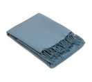 Drap De Plage Fouta Nid D'abeille 100x200 Cm Coton 230 G/m² Bleu Topaze