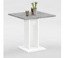 Table De Repas Design "sanary" 77cm Blanc et Gris