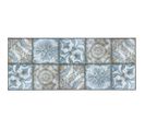 Tapis Bleu Carreaux De Ciment Design Pour Cuisine Falkirk Bleu 50x180