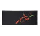 Tapis De Cuisine Noir En Pvc Design Piment Giffnock Noir 66x240