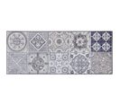 Tapis Carreaux De Ciment Pour Cuisine En Pvc Design Thurso Bleu 50x120