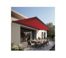 Store Banne Coffre Protect 2 Gris 6x3,5m Motorisé - Toile Rouge