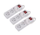 Lot De 3 Multiprises Blanche 3 Prises Avec Protection Fnb 03k X3 De La Marque Pullman