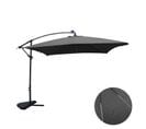 Parasol LED Déporté Carré 3x3m Gris Solenzara Neon