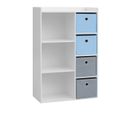 Meuble De Rangement Enfant 3 Niches Boy - 62 X H. 96 Cm - Bleu