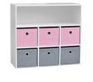 Meuble De Rangement Enfant 6 Cases Girl - 76 X H. 70 Cm - Rose