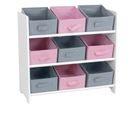 Meuble De Rangement Enfant 9 Paniers Girl - 63 X H. 59,5 Cm - Rose