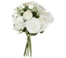 Bouquet Artificiel De 18 Fleurs - H. 50 Cm - Blanc