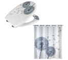 Accessoires De Salle De Bain - Abattant Wc Et Rideau De Douche Astera - Blanc