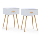 Lot De 2 Tables De Chevet Eiya Scandinaves En Bois Blanc