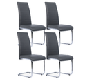 Id Market Lot De 4 Chaises Mia Grises Pour Salle à Manger