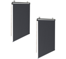 Lot De 2 Stores Enrouleurs L.124 X H. 225 Cm Pour Pergola Gris Anthracite