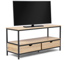 Meuble TV 113 Cm Detroit 2 Tiroirs Design Industriel