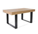 Table À Manger Rectangle Phoenix 6 Personnes Bois Et Noir 160 Cm