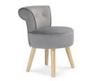 Fauteuil Crapaud En Velours Gris