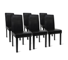 Lot De 6 Chaises Hannah Noires Pour Salle À Manger