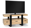 Meuble TV 116 Cm Phoenix Avec Tiroirs Bois Et Noir