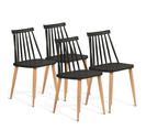 Lot De 4 Chaises Lily Noires Pour Salle à Manger