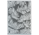 Tapis Extérieur Coco Tropical Gris Et Blanc 160 X 260 Cm