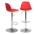 Lot De 2 Tabourets De Bar Karl Design Rouge