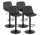 Lot De 4 Tabourets De Bar Denver Gris Vintage