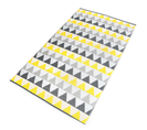 Tapis Extérieur Sari Triangles Gris Et Jaune 180 X 280 Cm