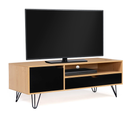 Meuble TV 113 Cm Vintage Noemi 1 Porte 1 Tiroir Bois Pied Épingle