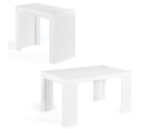 Table Console Extensible Orlando 6 Personnes 140 Cm Bois Blanc