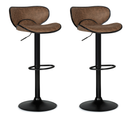 Lot De 2 Tabourets De Bar Sam Marron Vintage