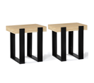 Lot De 2 Tables De Chevet Phoenix Tables D'appoint Bois Et Noir