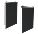 Lot De 2 Stores Enrouleurs L.124 X H. 225 Cm Pour Pergola Noir