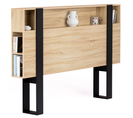 Tête De Lit Phoenix 160 Cm Avec Rangements Bois Et Noir