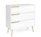 Commode 3 Tiroirs Helsinki 80 Cm Scandinave Blanc