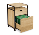 Caisson De Bureau Support Imprimante Detroit 2 Tiroirs Design Industriel