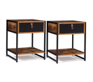 Lot De 2 Tables De Chevet Chicago Design Industriel