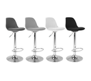 Lot De 4 Tabourets De Bar Karl Mix Color Gris Foncé, Gris Clair, Blanc Et Noir