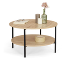 Table Basse Double Plateau Ronde Detroit 70 Cm Design Industriel