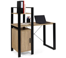 Bureau Bibliothèque Onyx Avec Placard Bois Et Noir