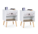 Lot De 2 Tables De Chevet Bahia 1 Tiroir Scandinave