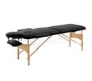 Table De Massage Pliante 2 Zones Avec Sac Et Accessoires Noir