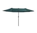 Grand Parasol Droit De Jardin Acier Polyester