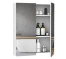 Armoire Miroir Murale Salle De Bain 2 Portes Battantes