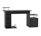 Bureau Informatique En Mdf Noir - Homcom