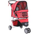 Poussette Buggy Chien Chat Rouge