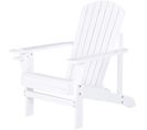 Fauteuil De Jardin Adirondack Bois De Sapin Blanc - Outsunny