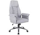 Fauteuil De Bureau avec accoudoirs tissu gris