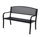 Banc 3 Places De Jardin Style Contemporain Noir