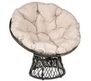 Fauteuil Papasan Pivotant Grand Confort Ø 97 X 90h Cm Crème