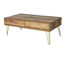 Table Basse En Bois 110l X 59l X 42h Cm Brun