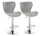 Lot De 2 Tabouret De Bar Design Contemporain Hauteur D'assise Réglable 59-81 Cm Pivotant 360° Lin